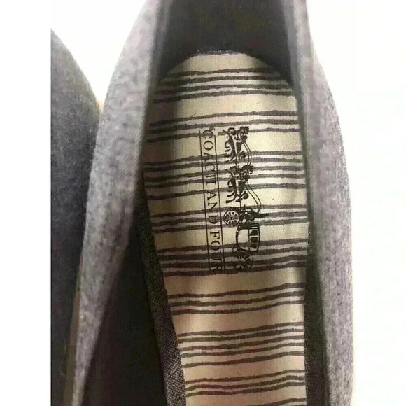 Coach & Four Womens Size 10 Denim Look Espadrille Sandals Peep Toe - Picture 3 of 5